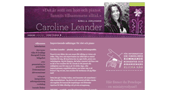 Desktop Screenshot of carolineleander.se